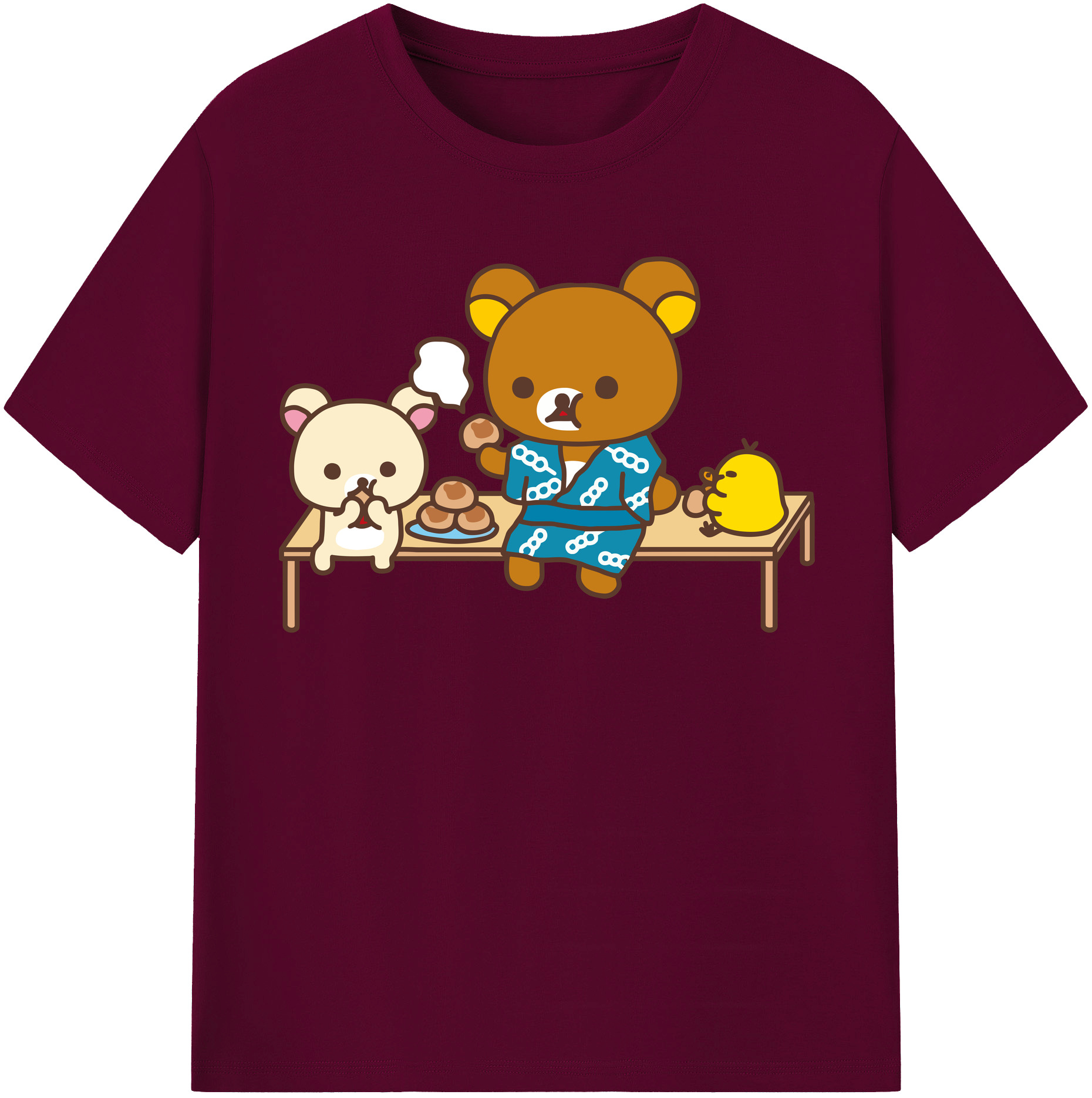 （画像用） リラックマ リラックマ キイロイトリ Rilakkuma Korilakkuma Kiiroitori レディースカジュアルプリントTシャツ（綿100％）